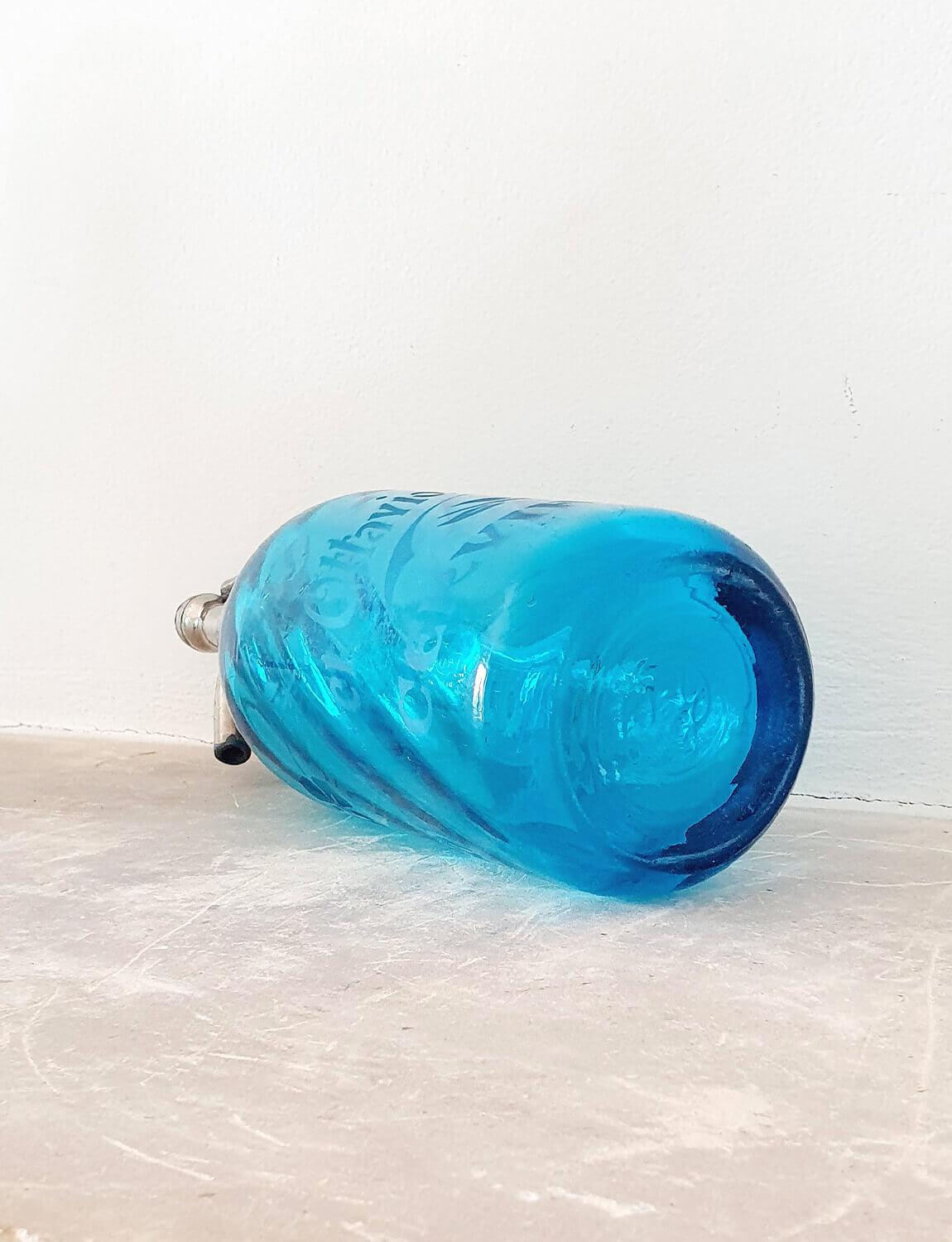 blue soda bottle