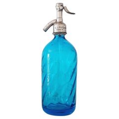 1940s Blue Italian Soda Bottle