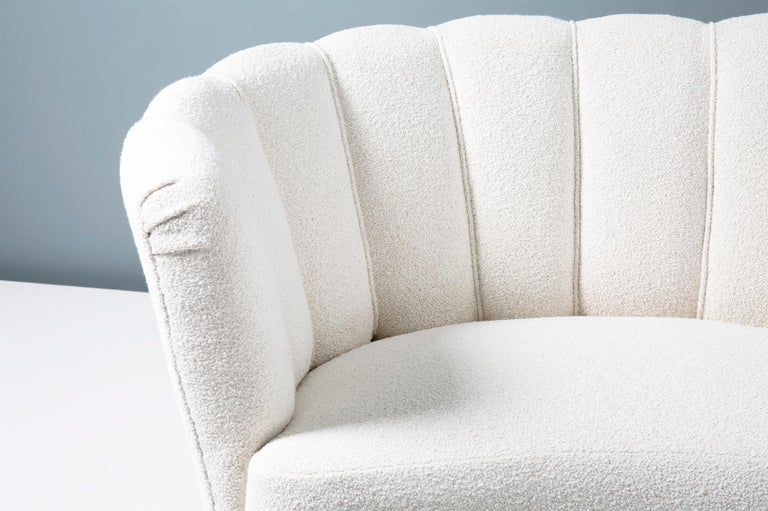 1940s Boucle Wool Danish Loveseat Sofa at 1stDibs