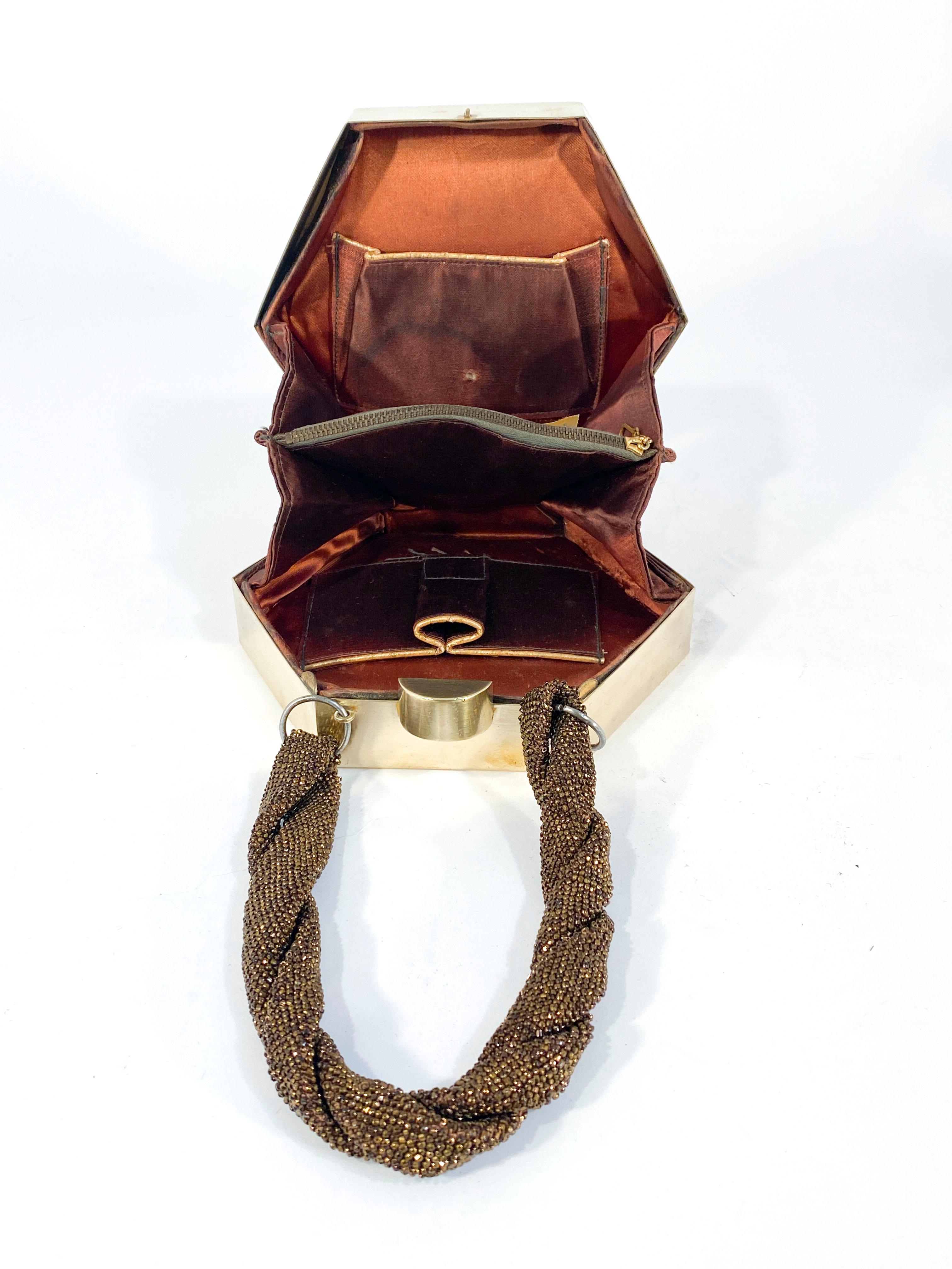 1940s Black Corded Evening Bag