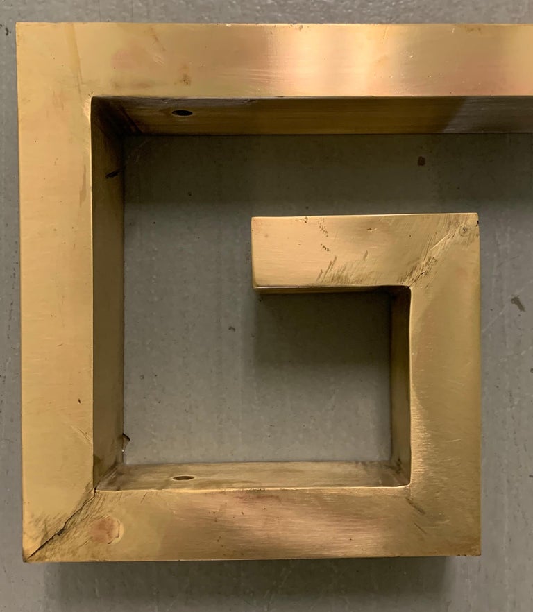 1940s Brass Greek Key Architectural Element For Sale at 1stDibs