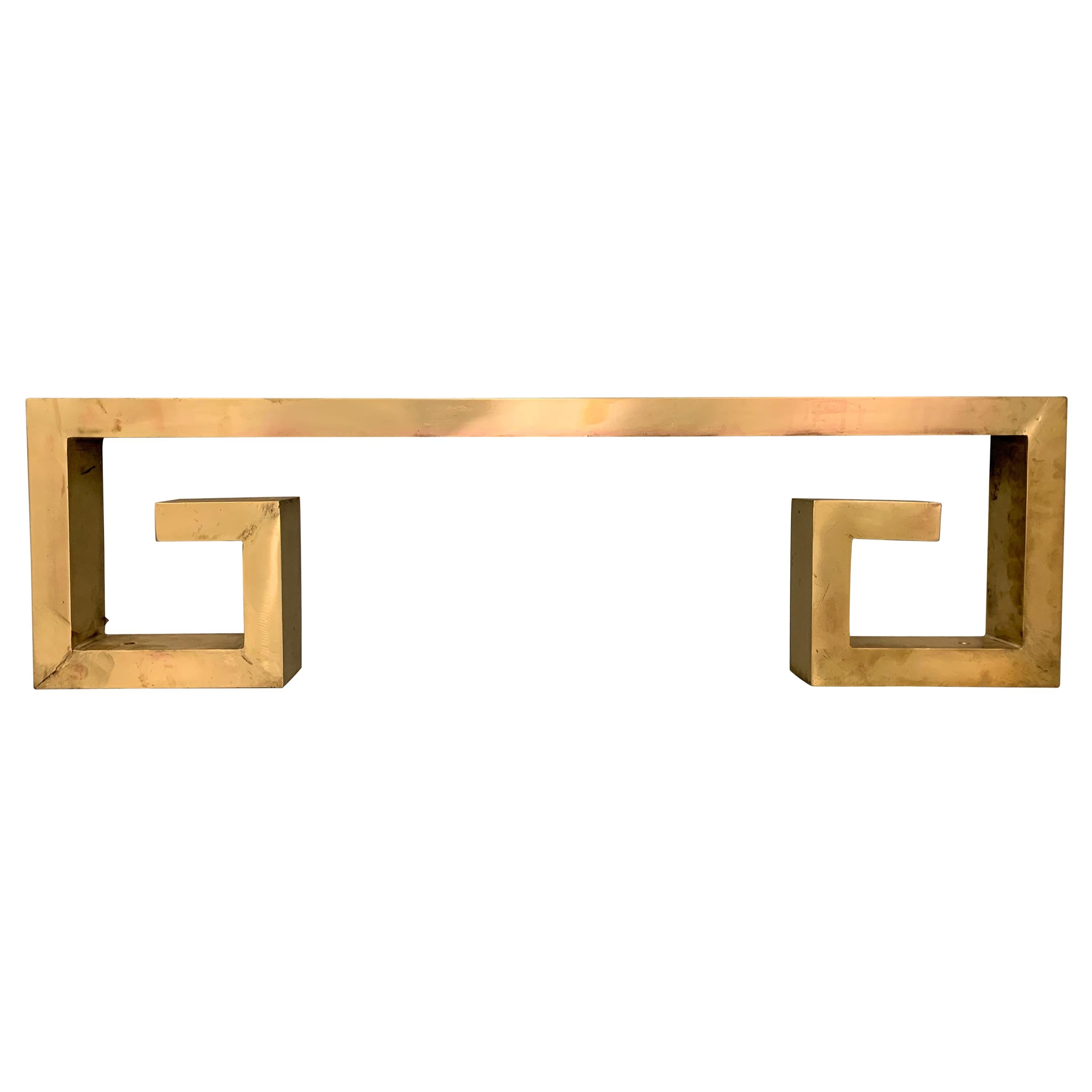 1940s Brass Greek Key Architectural Element For Sale