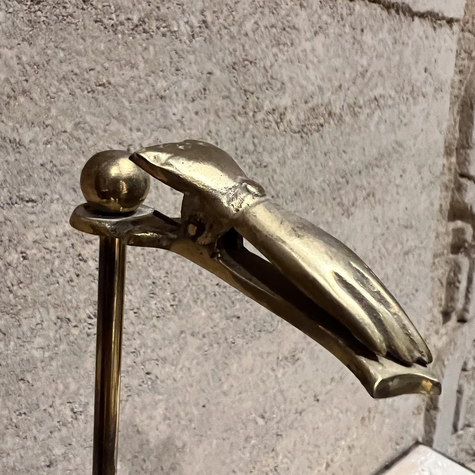 1940s Brass Hands Calling Card Memo Picture Holder Stand 4
