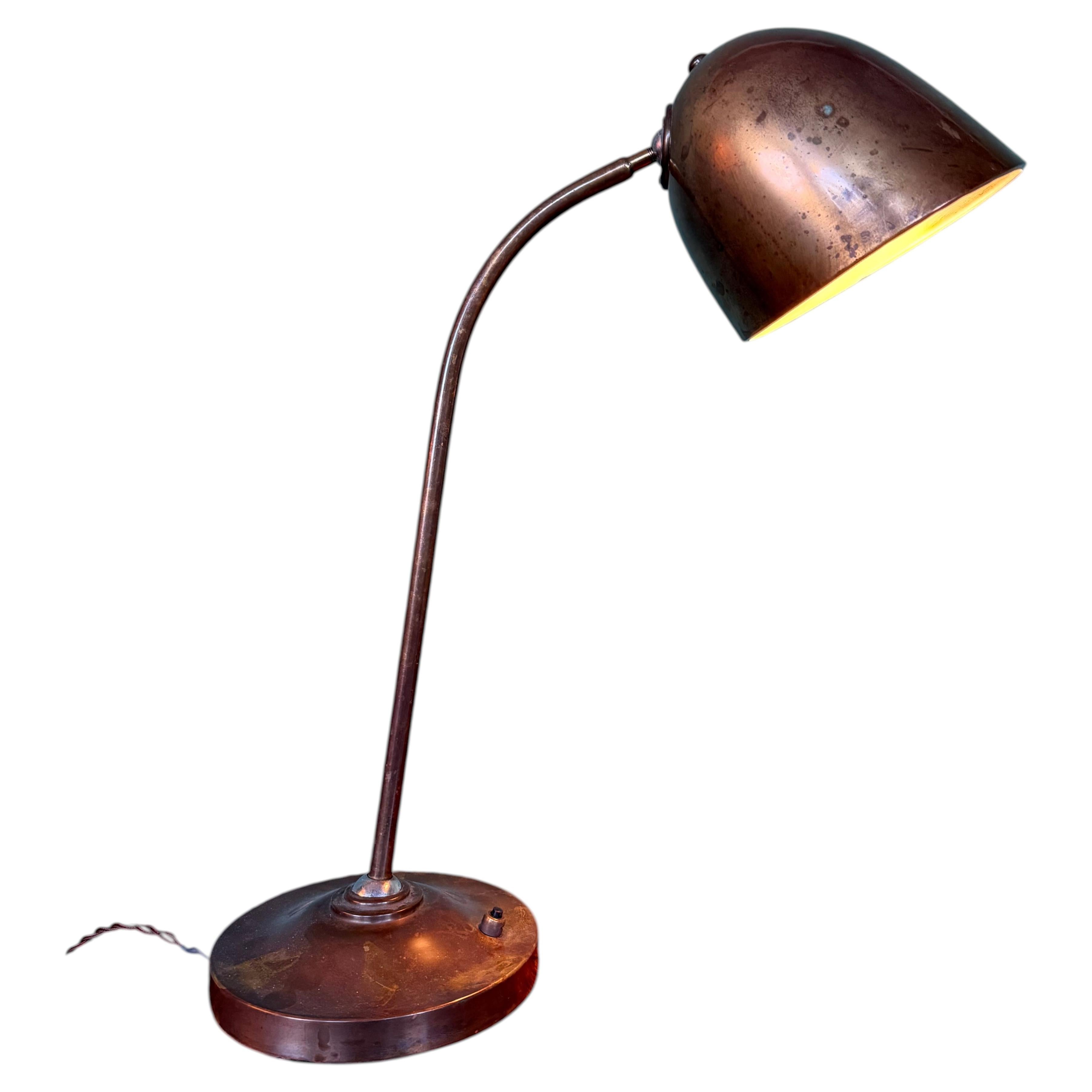 1940s Brass Table Lamp By Vilhelm Lauritzen For Fog And Mørup For Sale