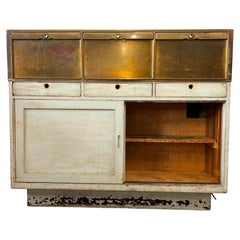 1940s Brass Top Display Cabinet