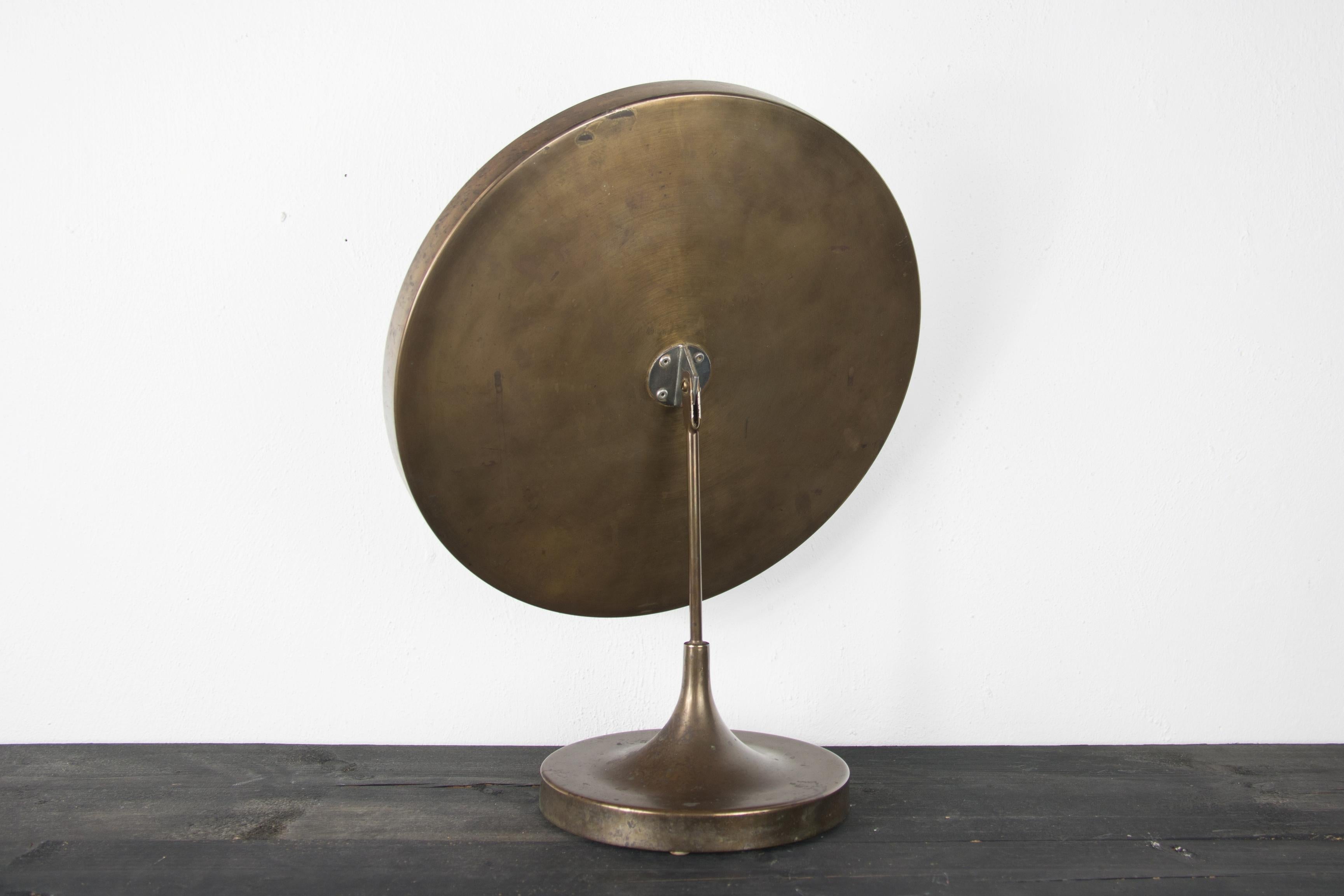 Swedish 1940s, Bronce Table Mirror from Sweden Attributed to Josef Frank For Sale