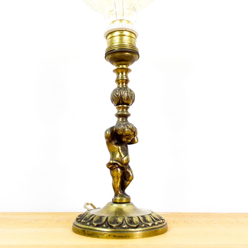 Art Nouveau 1940s Bronze Desk Lamp For Sale
