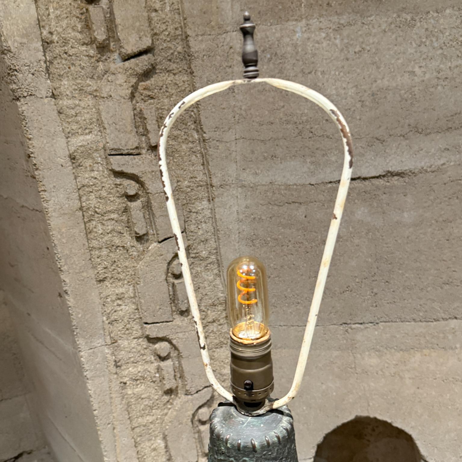 1818 Patinated Bronze Mission Bell Lamps Mexico 1