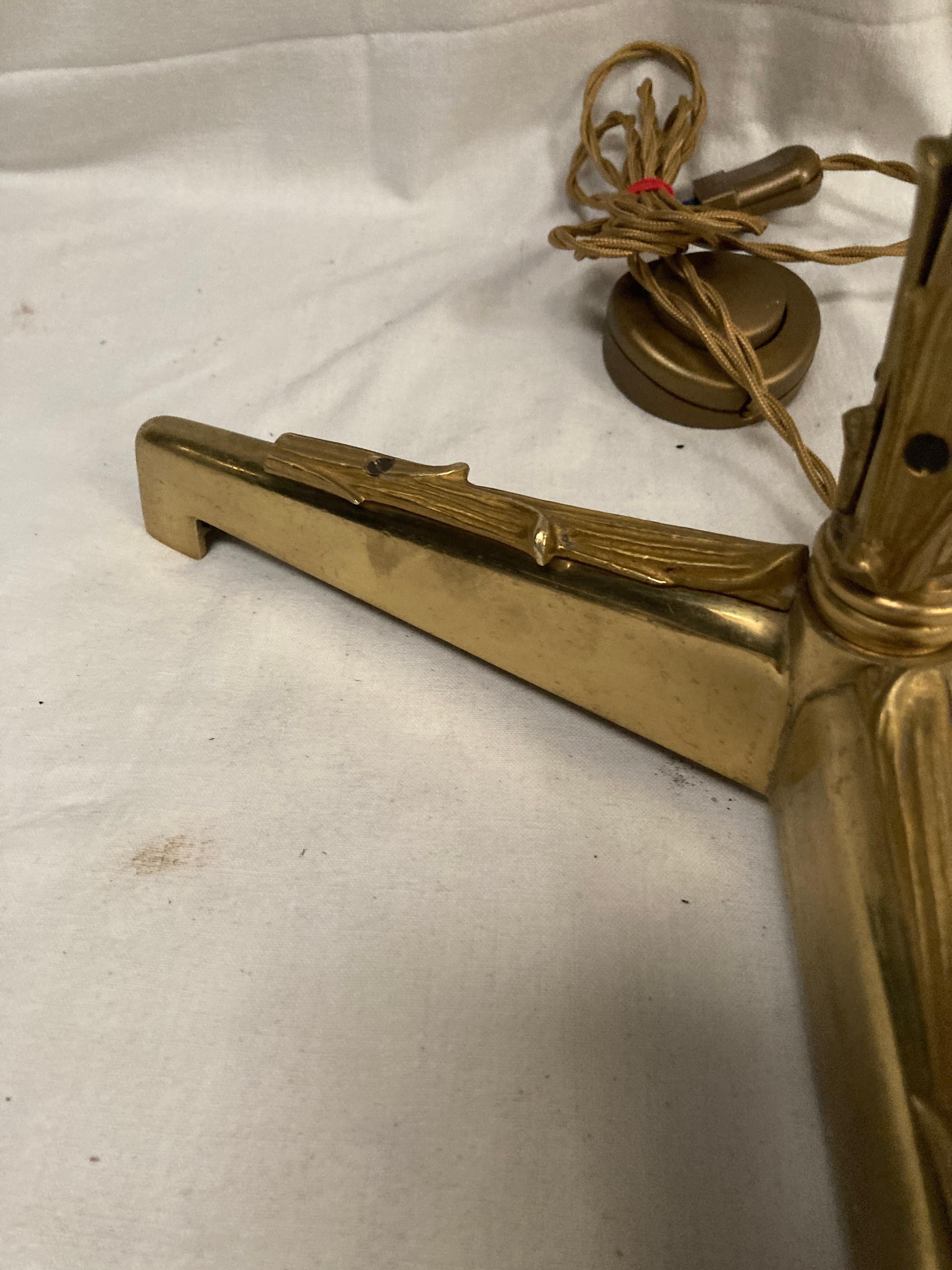 Lámpara de sobremesa de bronce de 1940 de Maison Baguès mediados del siglo XX en venta