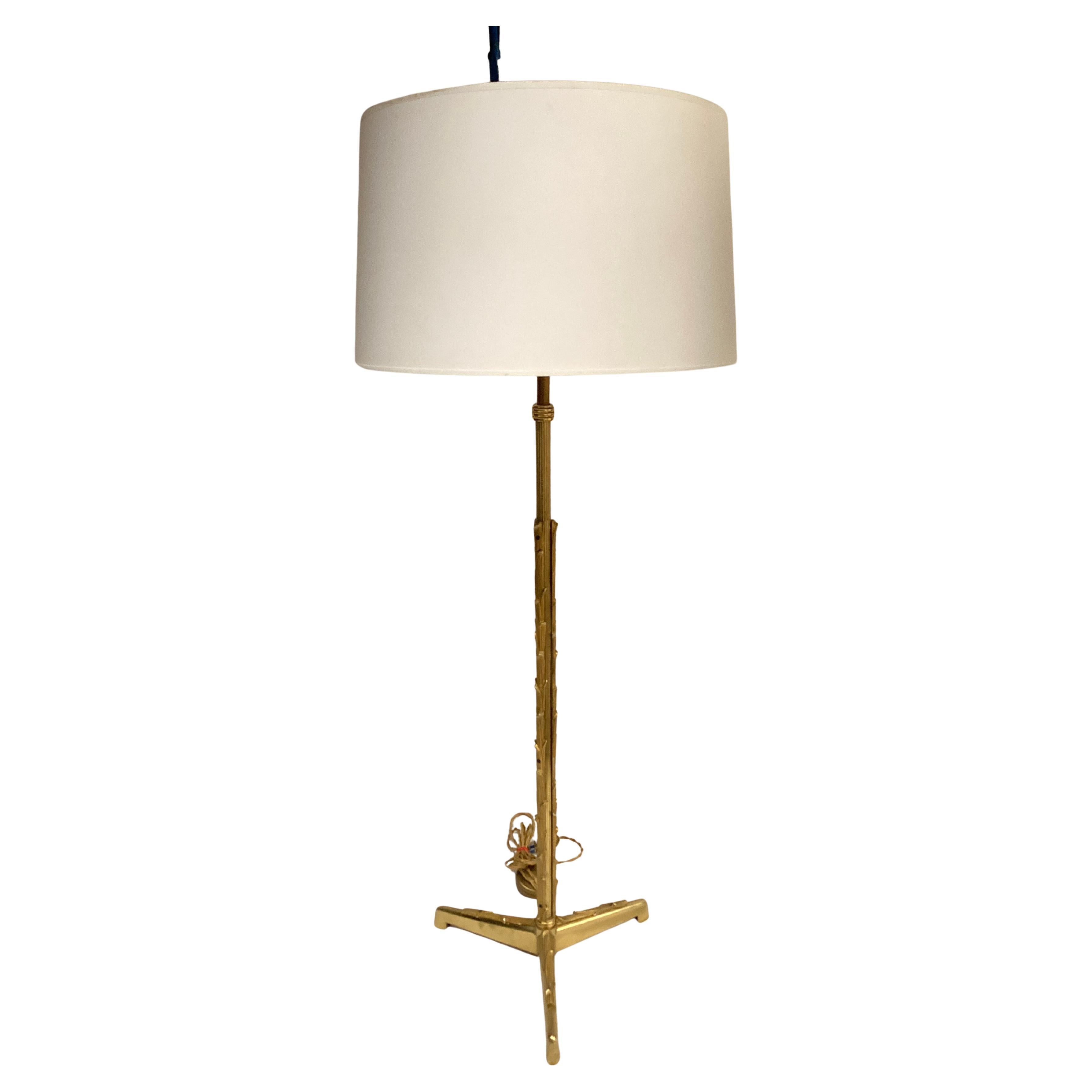 1940's bronze table lamp by Maison Baguès