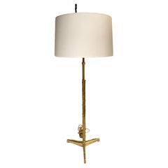 1940's bronze table lamp by Maison Baguès