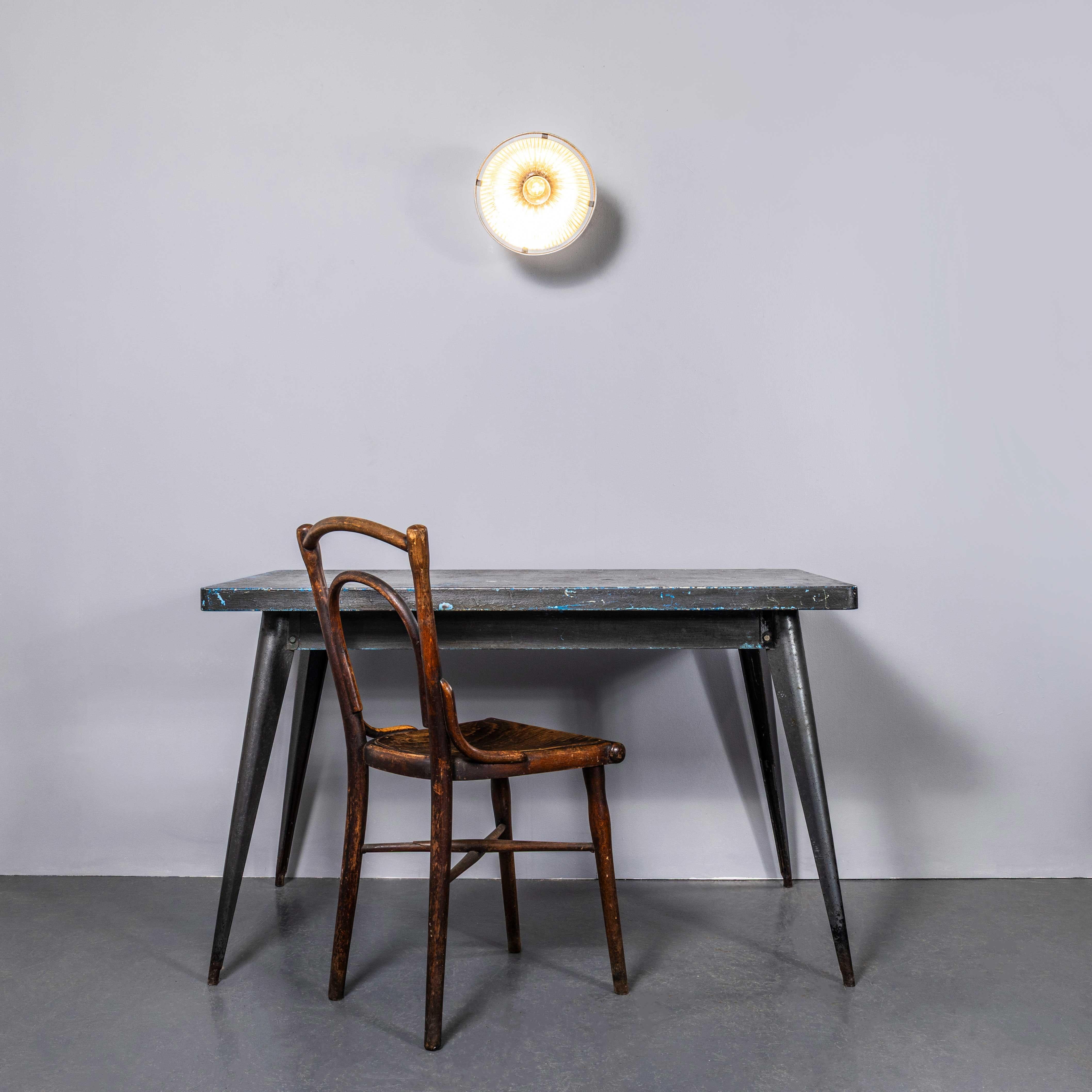 English 1940's Bronzed Holophane Spun Aluminium Adjustable Lamp For Sale