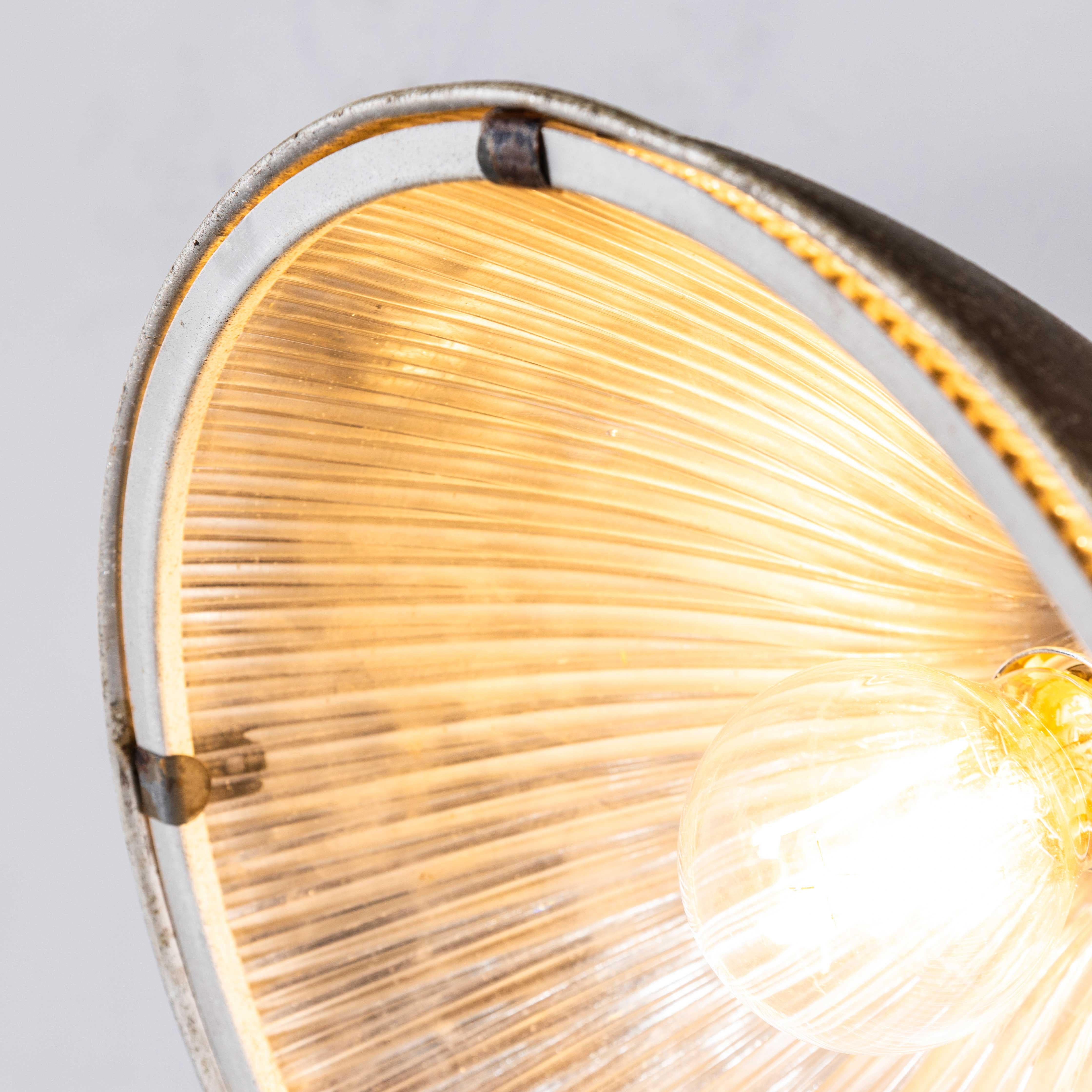 1940's Bronzed Holophane Spun Aluminium Adjustable Lamp For Sale 2