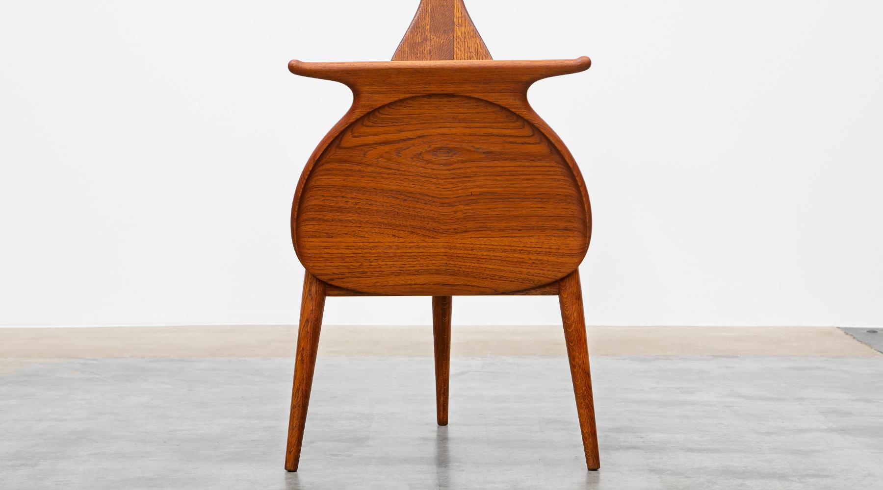 1950s Brown Oak and Teak Valet Chair by Hans Wegner 'b' 1