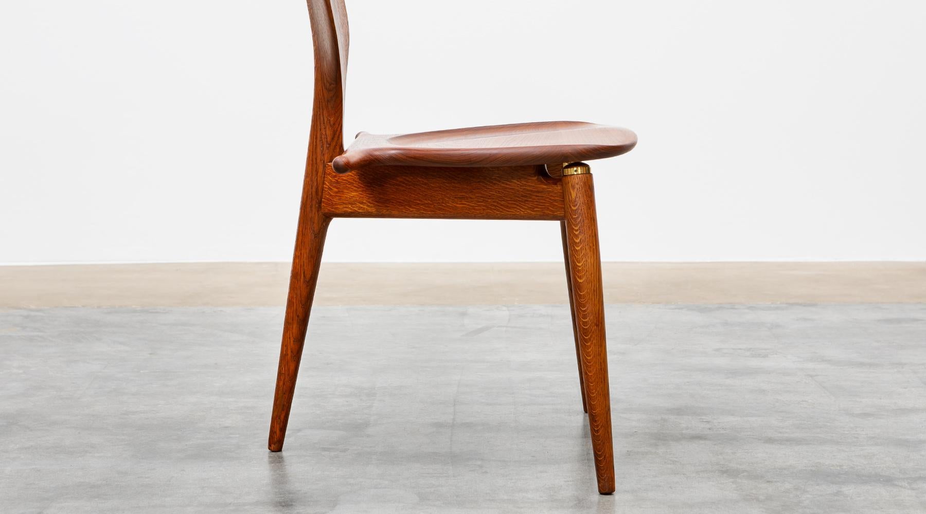 1950s Brown Oak and Teak Valet Chair by Hans Wegner 'b' 7