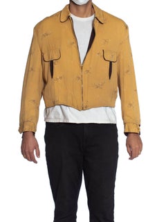 1940S Brown Reversable  Rayon Gabardine Men's Jacket