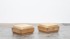 1940s Brown Wooden Pair of Stools by RM Schindler