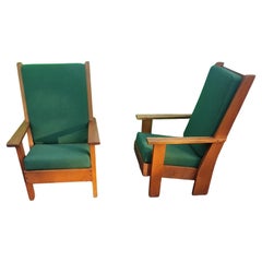 1940s Brutalist French armchairs