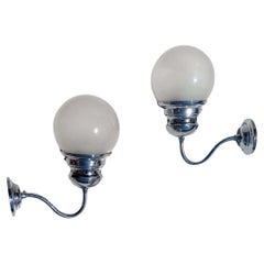"LP1" Caccia Dominioni by Azucena Set of Three Chrome Wall Lamps