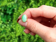 Vintage Natural Jade Cufflinks in 21k Yellow Gold