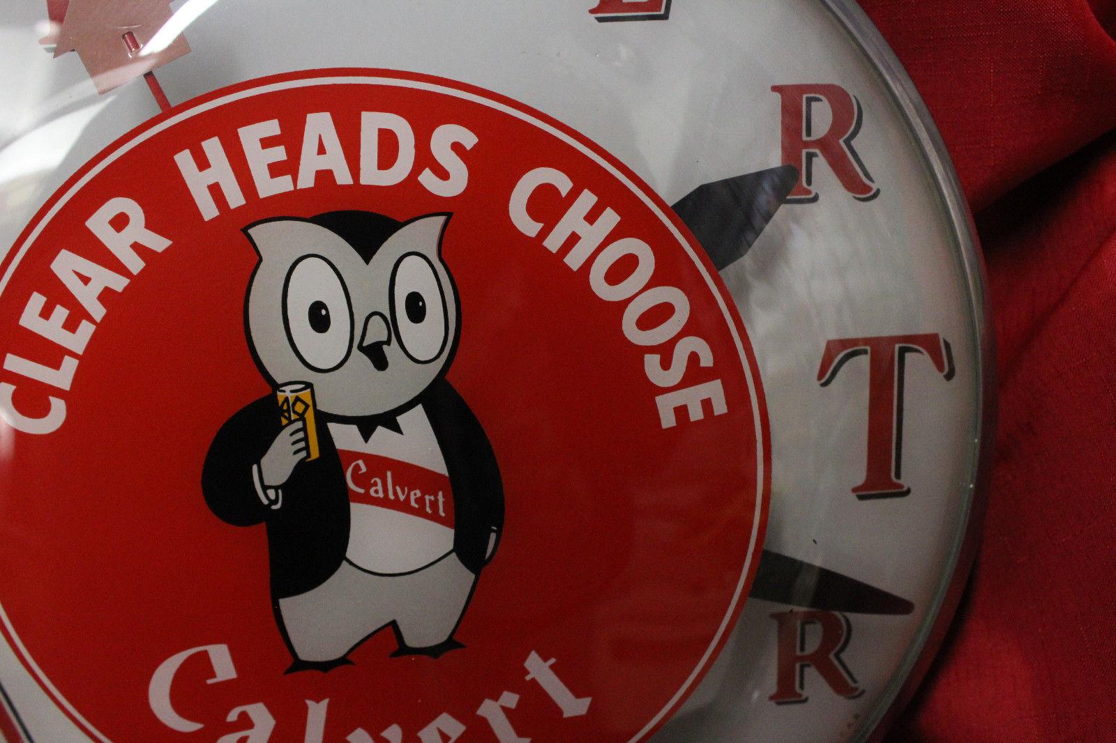 1940s Calvert Distillery Bubble Clock For Sale 4