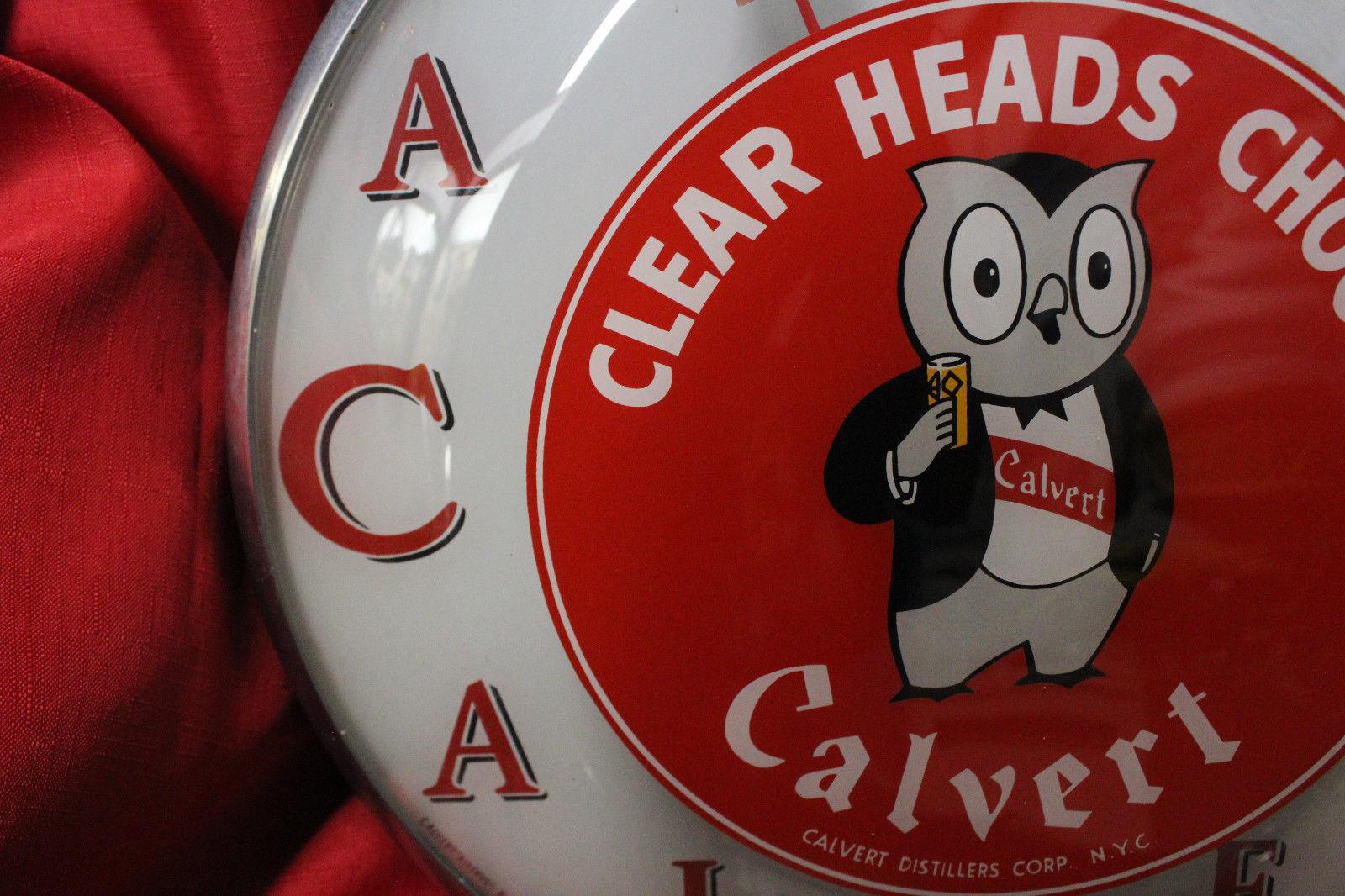 1940s Calvert Distillery Bubble Clock For Sale 5