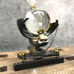1940s Campbell Stokes British Cast Bronze and Glass Sunshine Recorder, Full Set