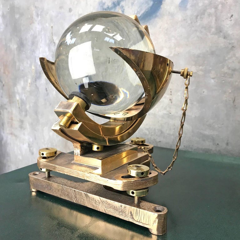 1940s Campbell Stokes British Cast Bronze, Brass and Glass Sunshine