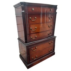 1940s Carlton House Mahogany Chest on Chest Of Drawers