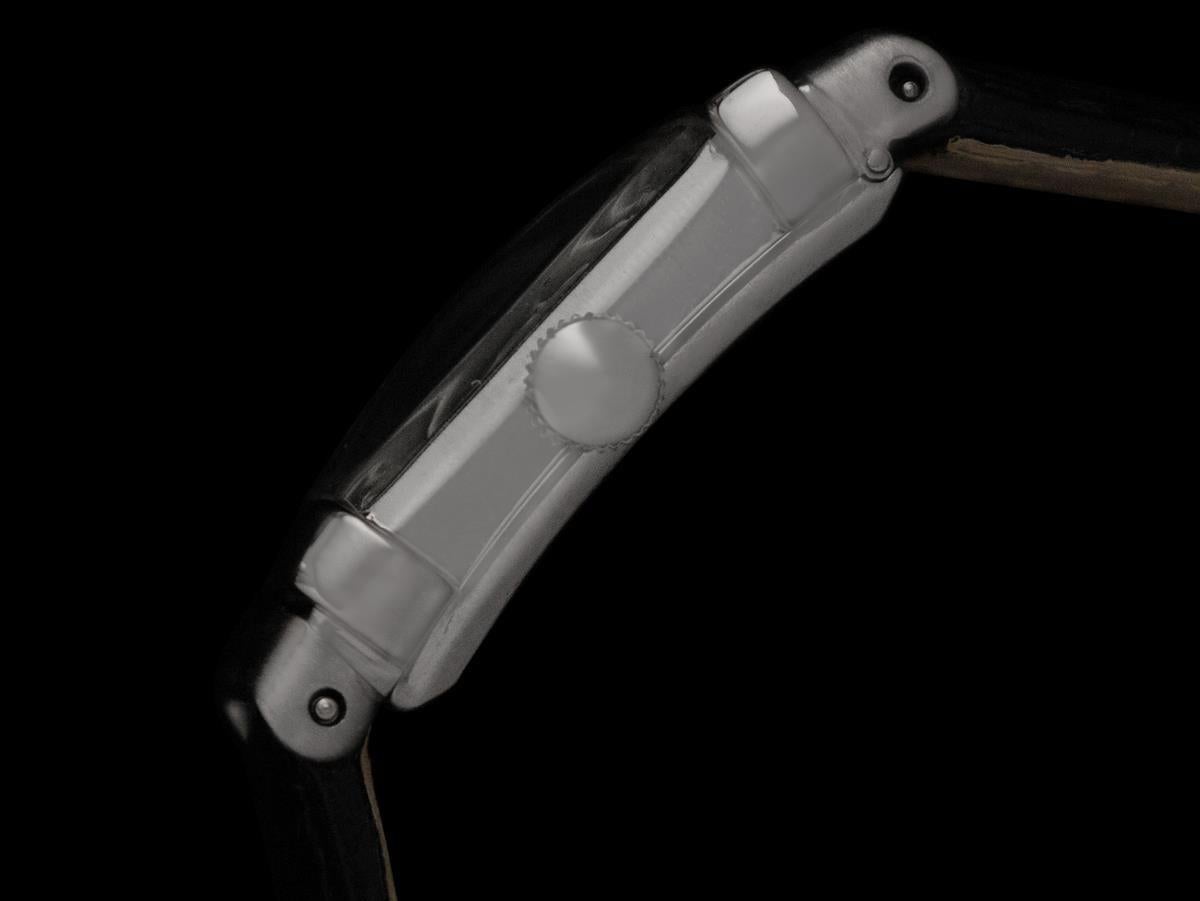 Men's 1940's Cartier Vintage Art Deco Mens Top Hat Wristwatch - Palladium & Diamonds