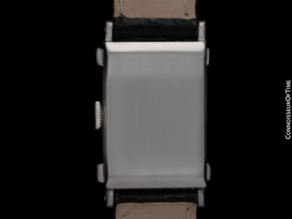Reloj de pulsera Cartier Vintage Art Déco de 1940 - Paladio y diamantes en venta 2