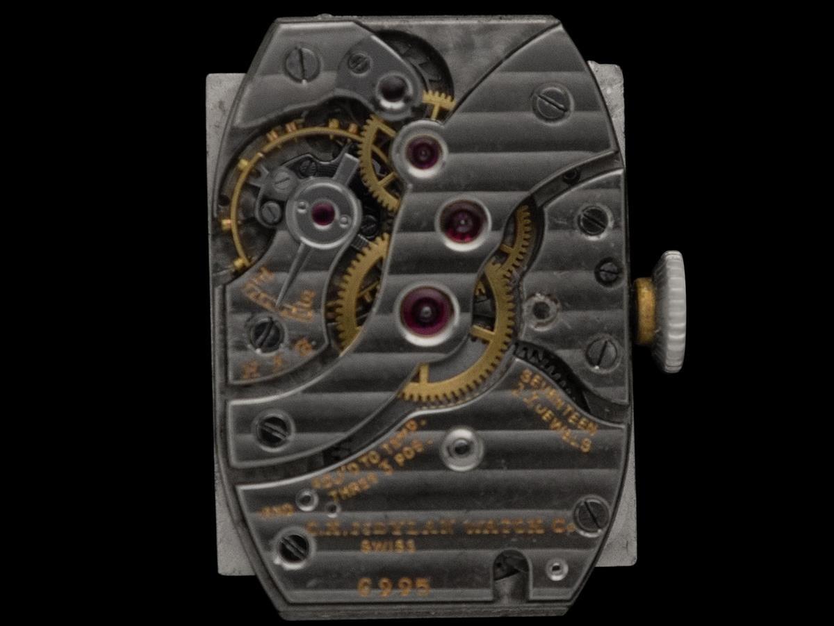 1940's Cartier Vintage Art Deco Mens Top Hat Wristwatch - Palladium & Diamonds 3