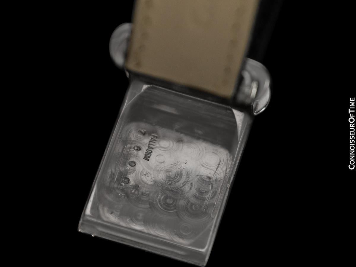 Reloj de pulsera Cartier Vintage Art Déco de 1940 - Paladio y diamantes en venta 4