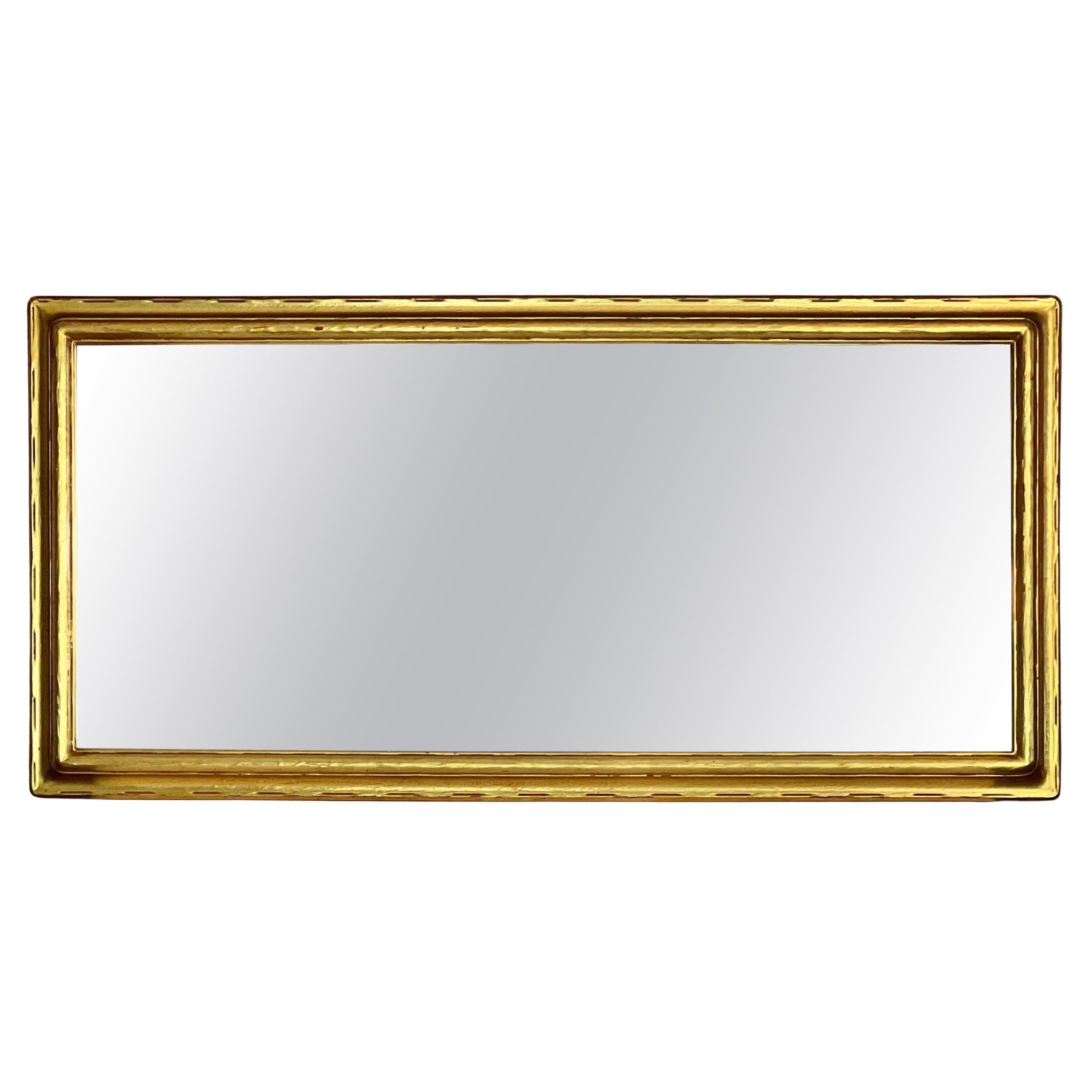 1940er Jahre geschnitzt Giltwood Rechteckig Mantel Spiegel im Angebot