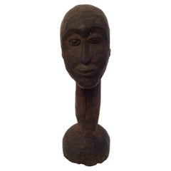 1940s Carved Wood Male Bust