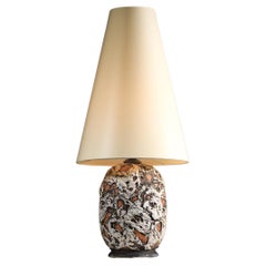 Base de lampe en céramique des années 1940