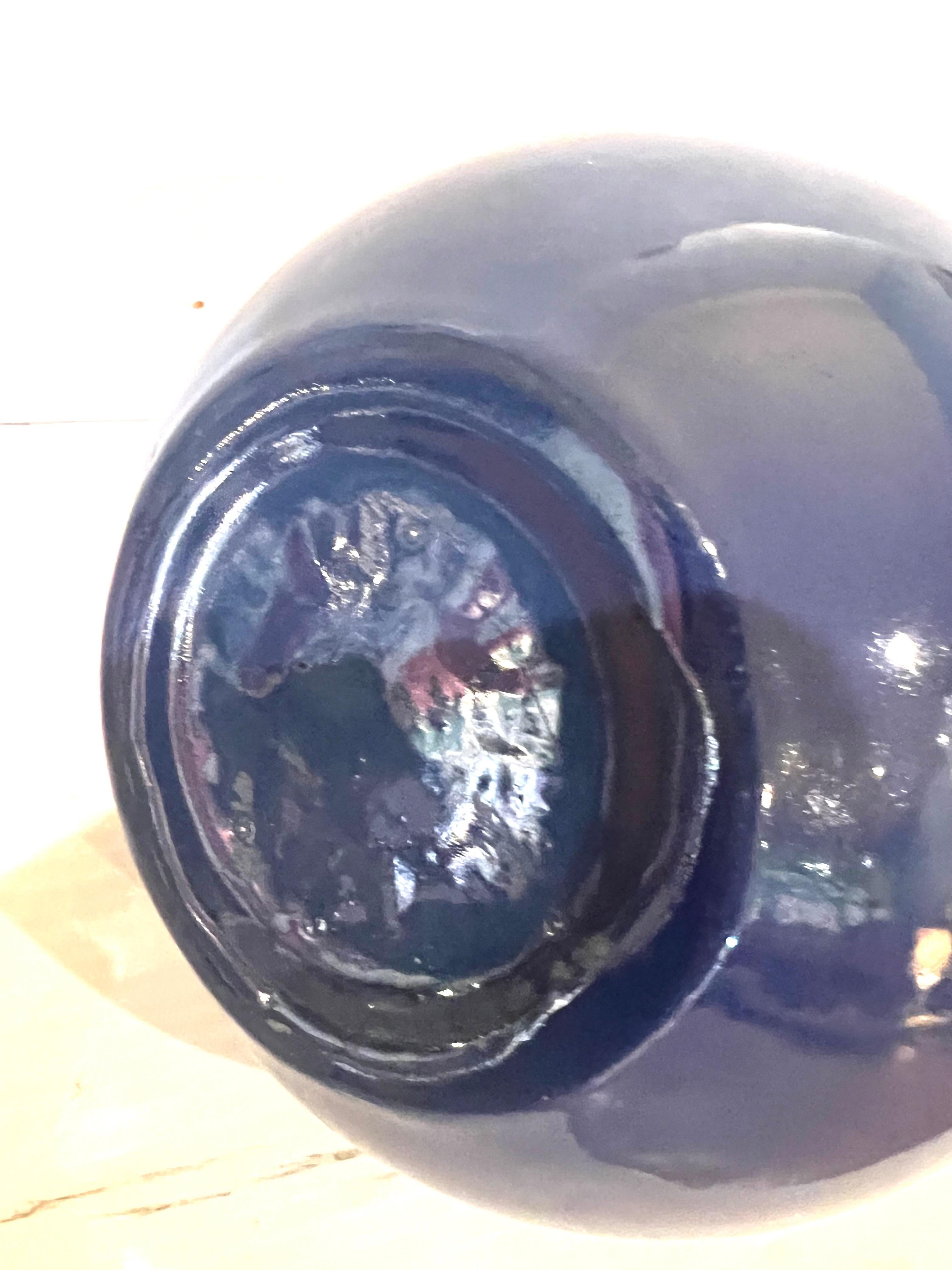 1940's Keramik Red Wing Pottery Kobaltblau Wasser Kaffee Karaffe Krug im Zustand „Hervorragend“ im Angebot in San Diego, CA