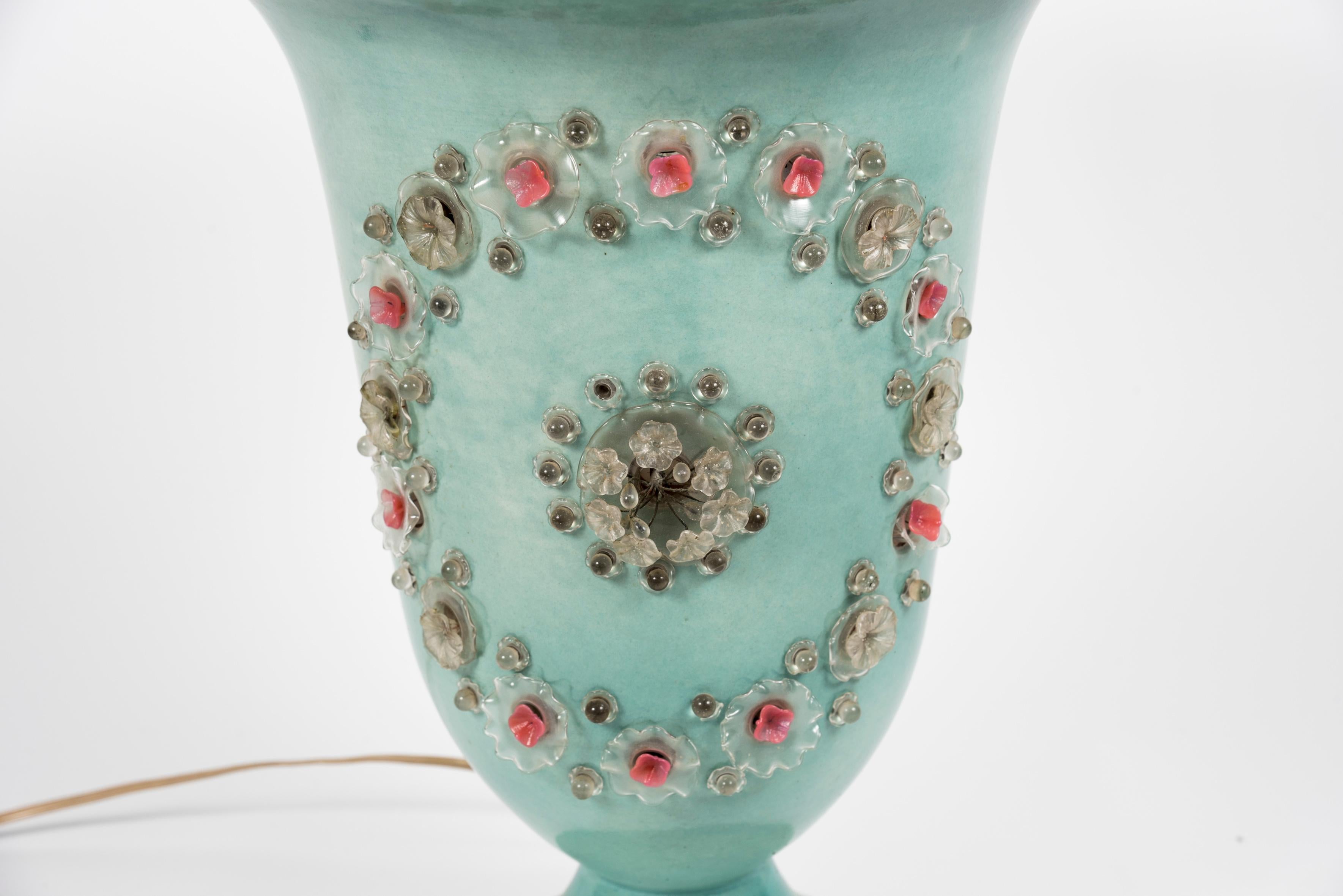 Français Lampe vase en céramique des années 1940 par Marie Chauvel en vente