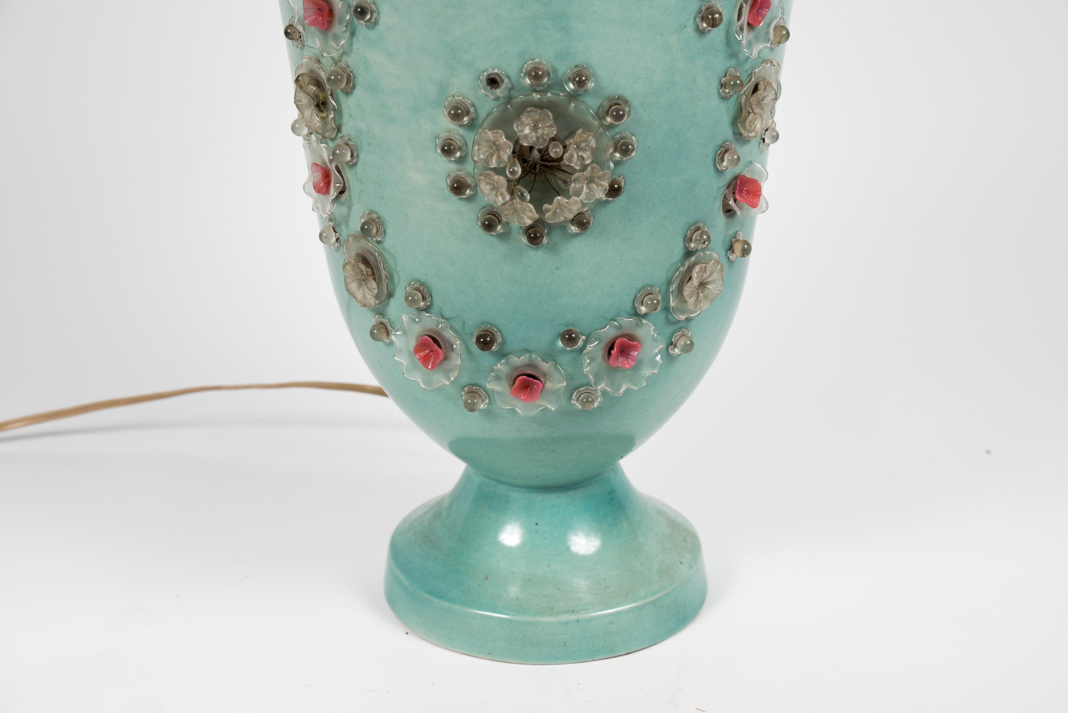 Lampe vase en céramique des années 1940 par Marie Chauvel Bon état - En vente à Bois-Colombes, FR