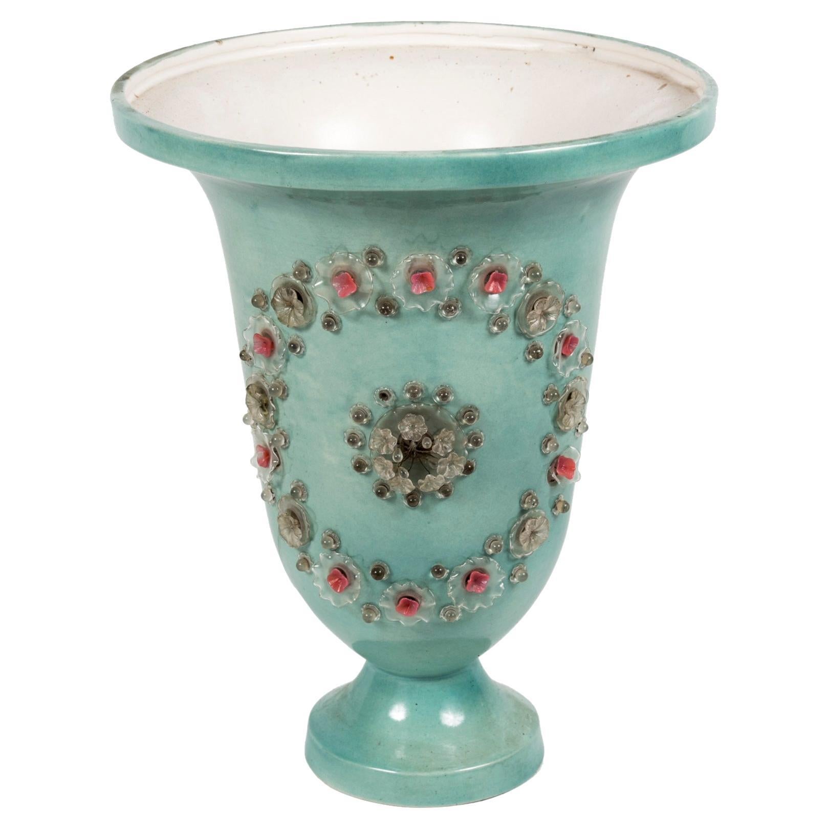 Lampe vase en céramique des années 1940 par Marie Chauvel en vente