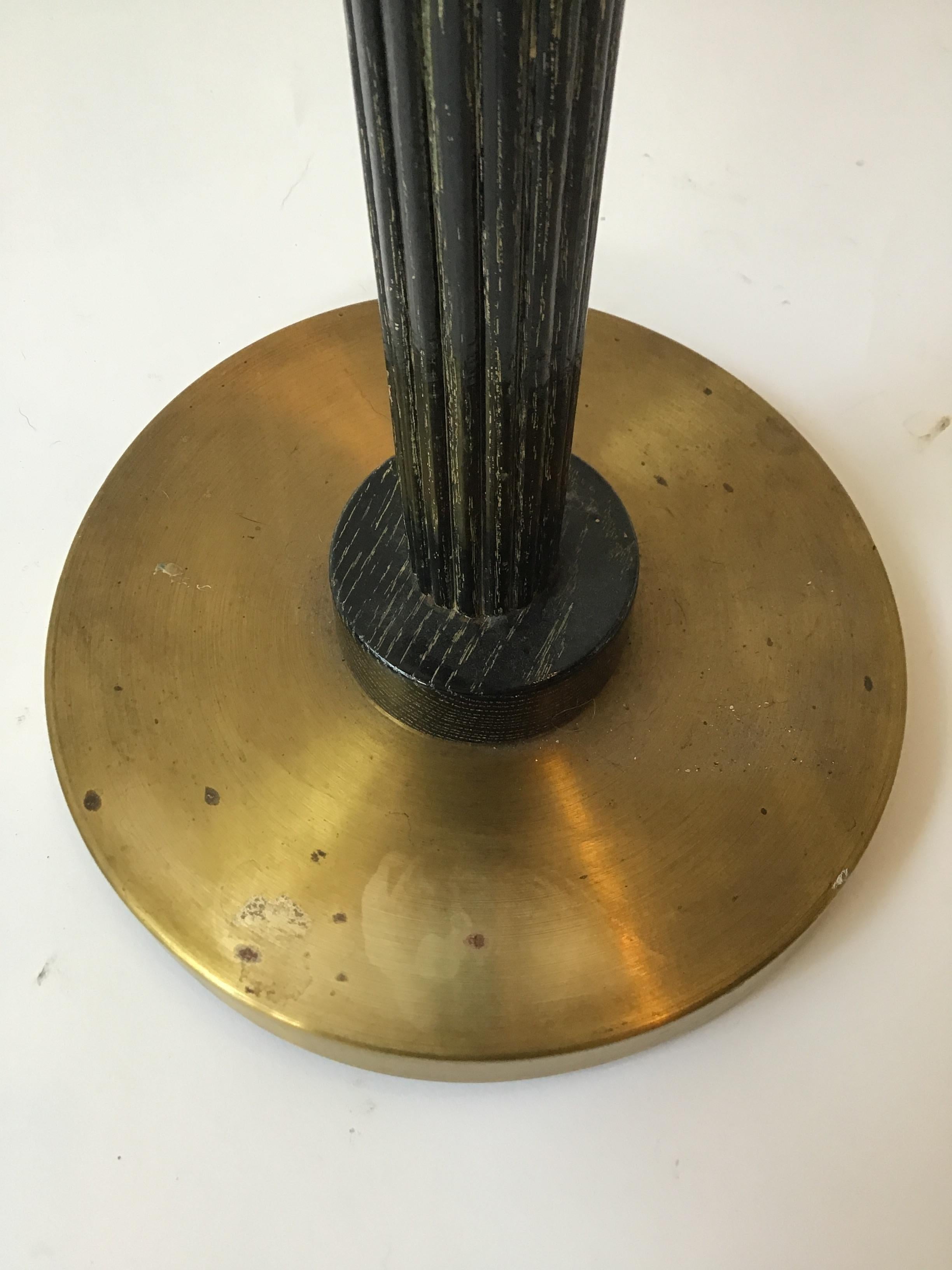 1940s Cerused Floorlamp on Brass Base 1