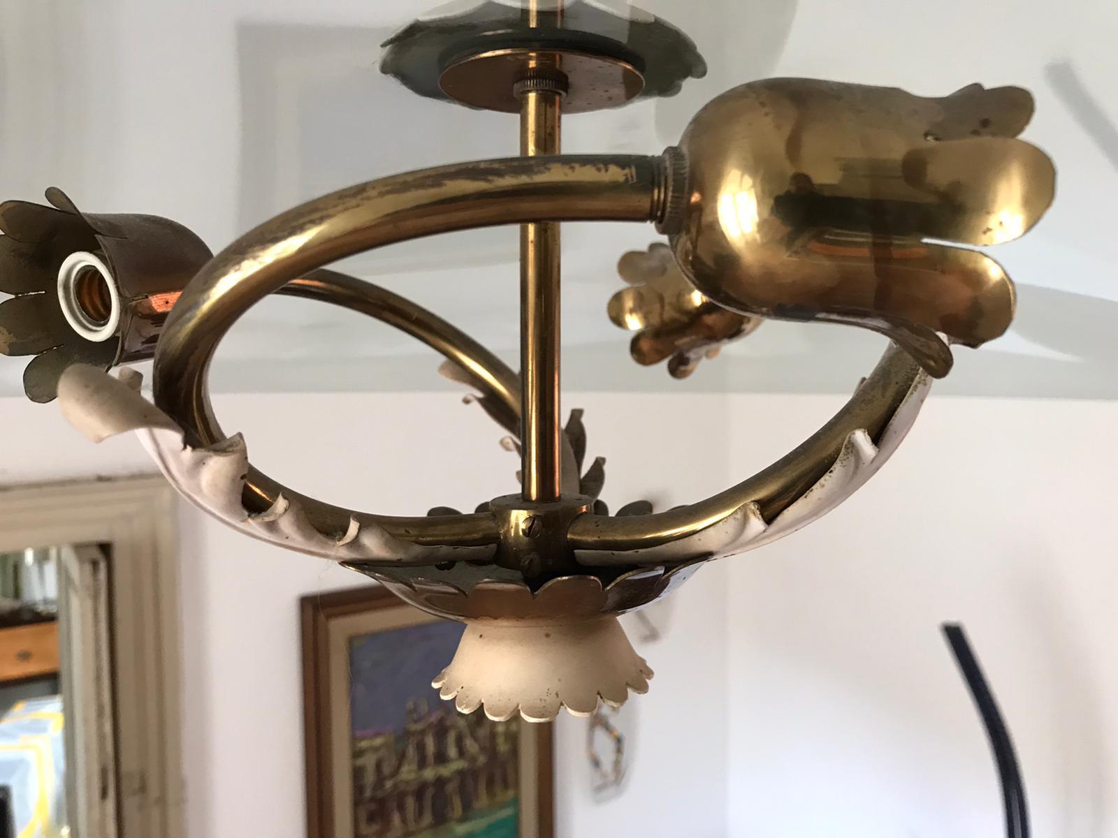 1940s Chandelier by Pietro Chiesa For Sale 2