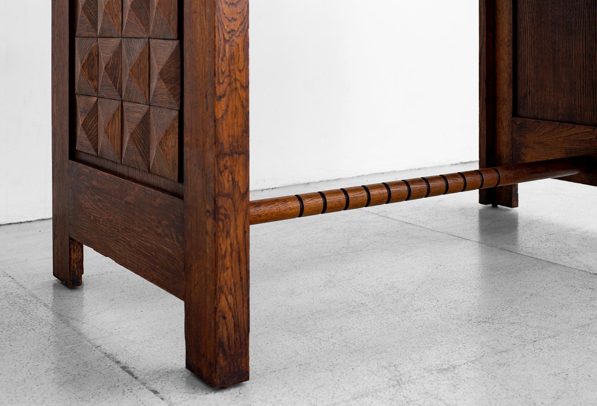 Oak 1940s Charles Dudouyt Desk