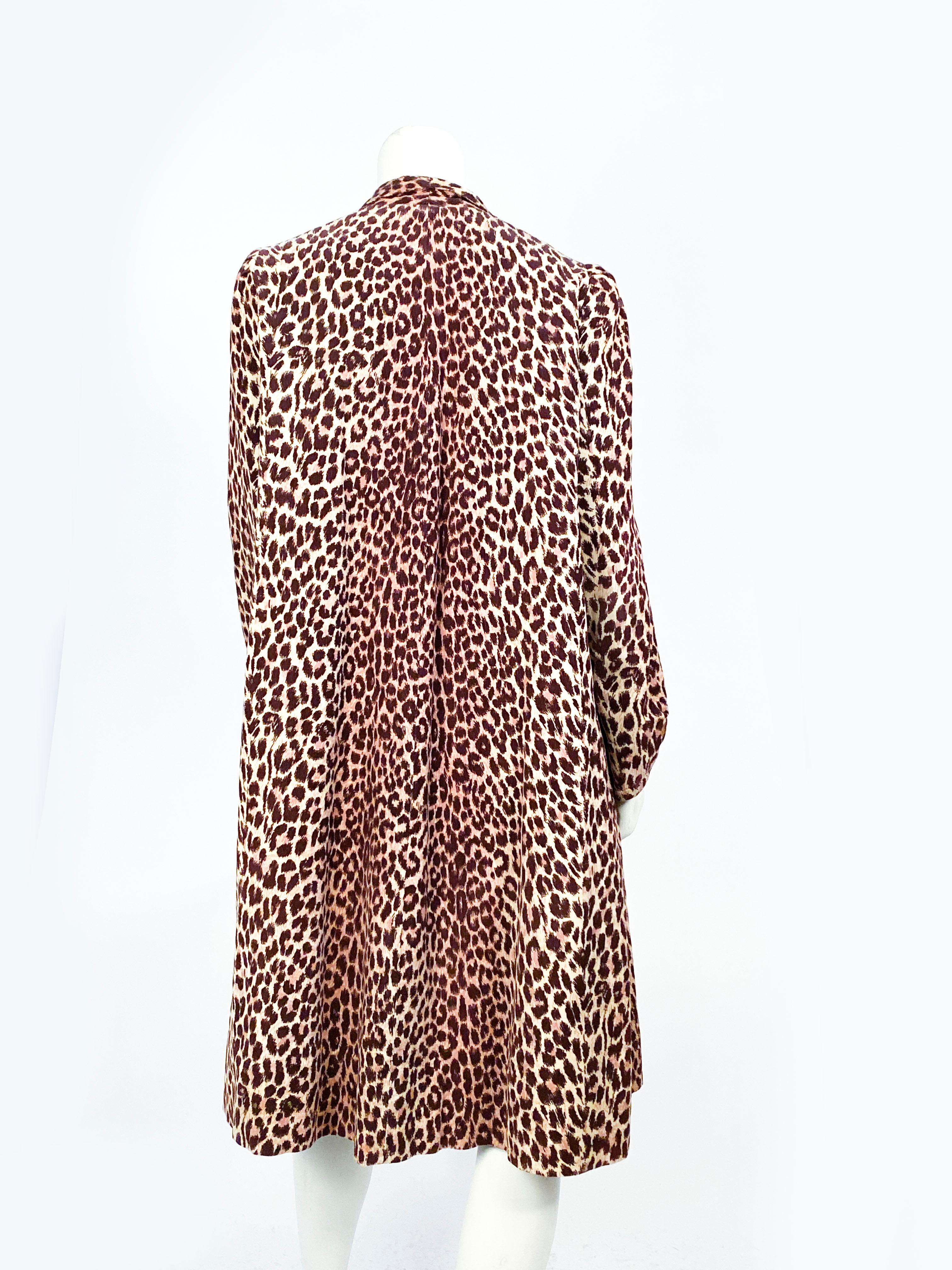 1940s Cheetah Printed Coat In Good Condition In San Francisco, CA
