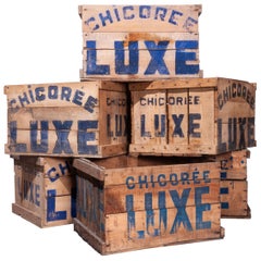 Vintage 1940s Chicoree Luxe Decorative Storage Wooden Crate