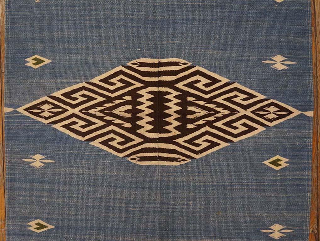 1940s Chimayo Flatweave Carpet In Good Condition In New York, NY