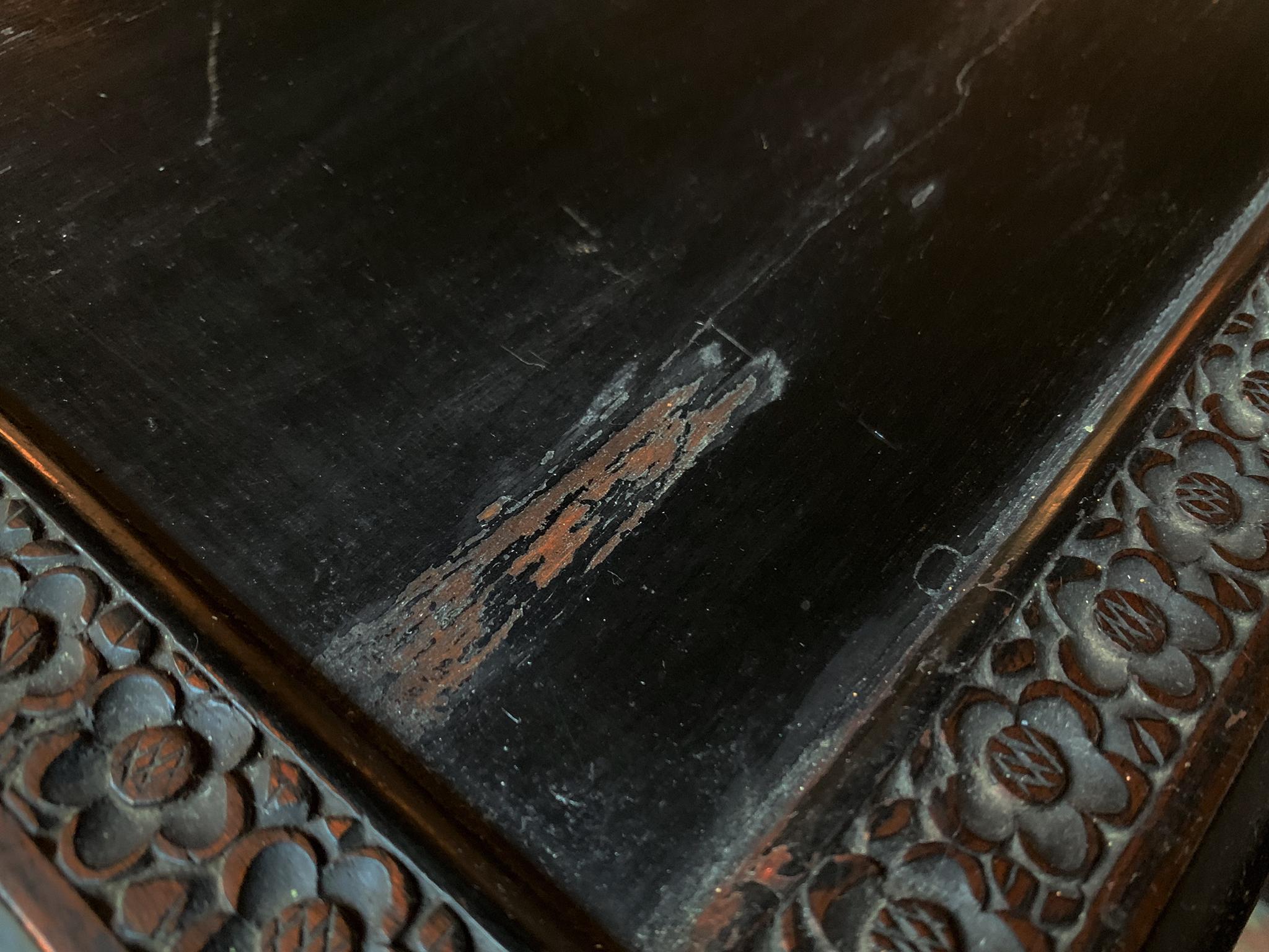 20th Century 1940s Chinese Carved Side Tables, a Pair