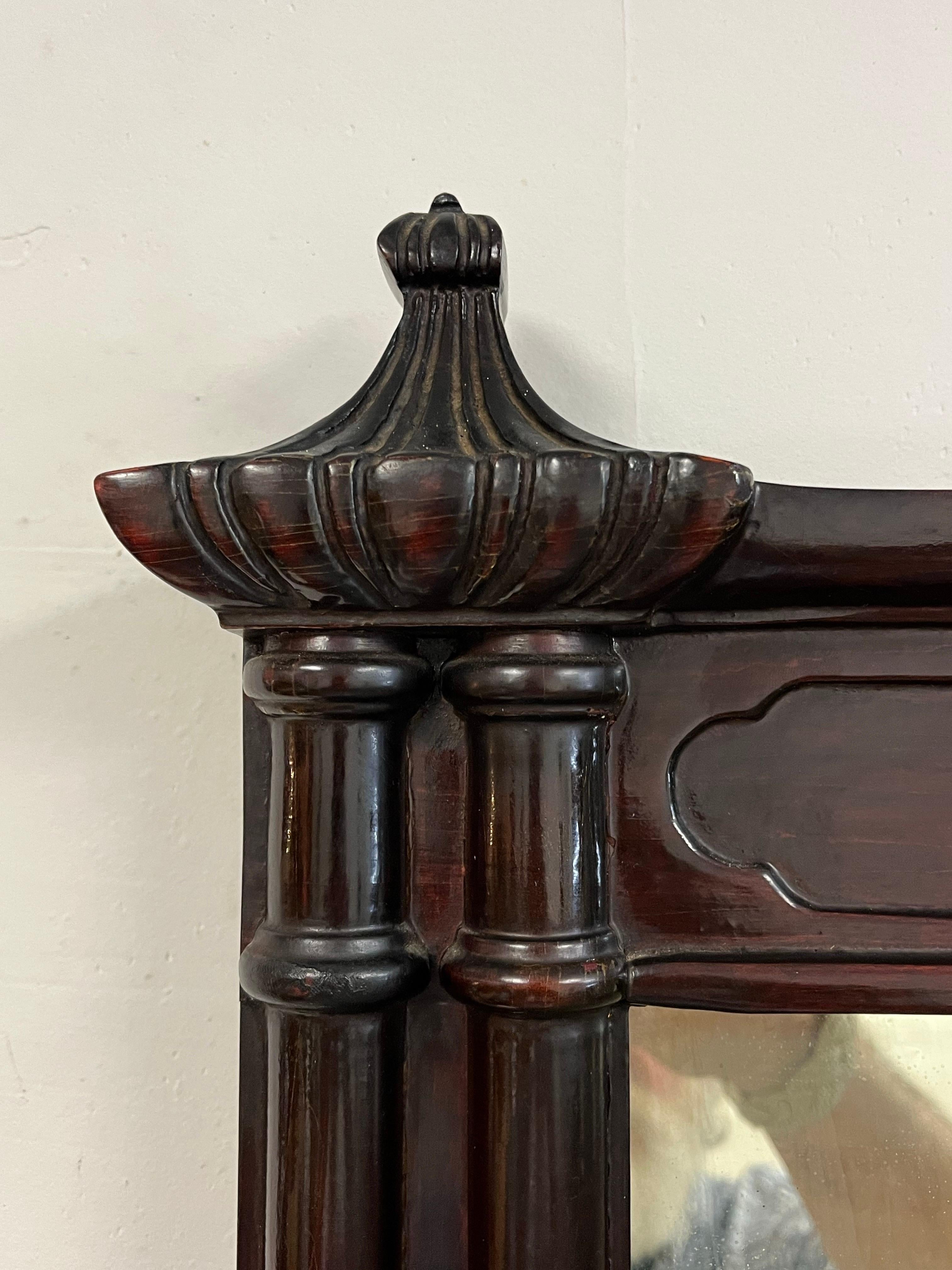 Espejo Pagoda Chippendale Chino Wing Furniture Co, NYC Estadounidense en venta