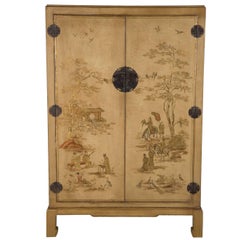 1940s Chinoiserie Decorated Cabinet