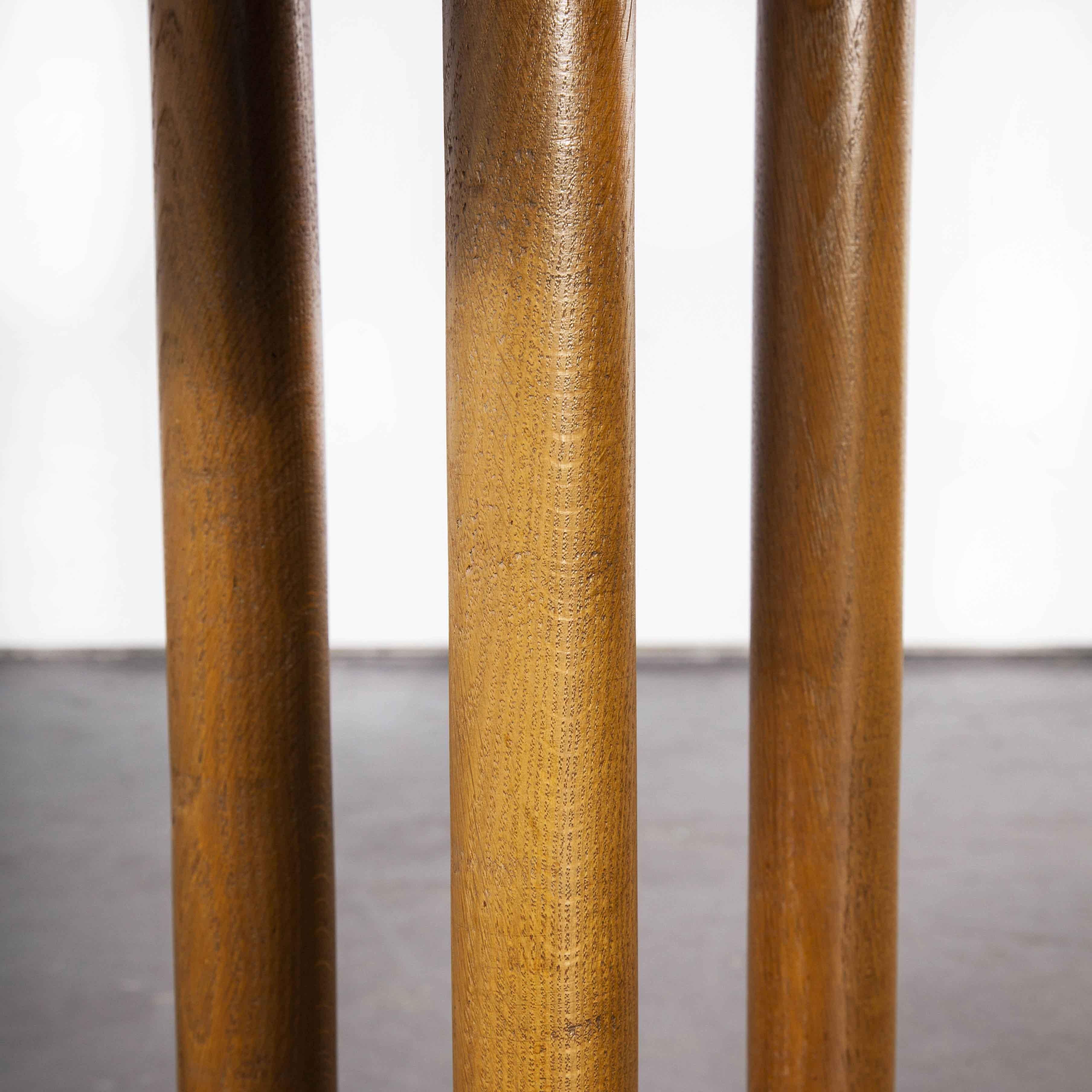 1940's Circular Side Table, Three Column Base 1